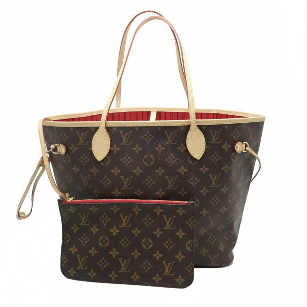 Louis Vuitton Tote Bag Monogram Neverfull Cerise Red